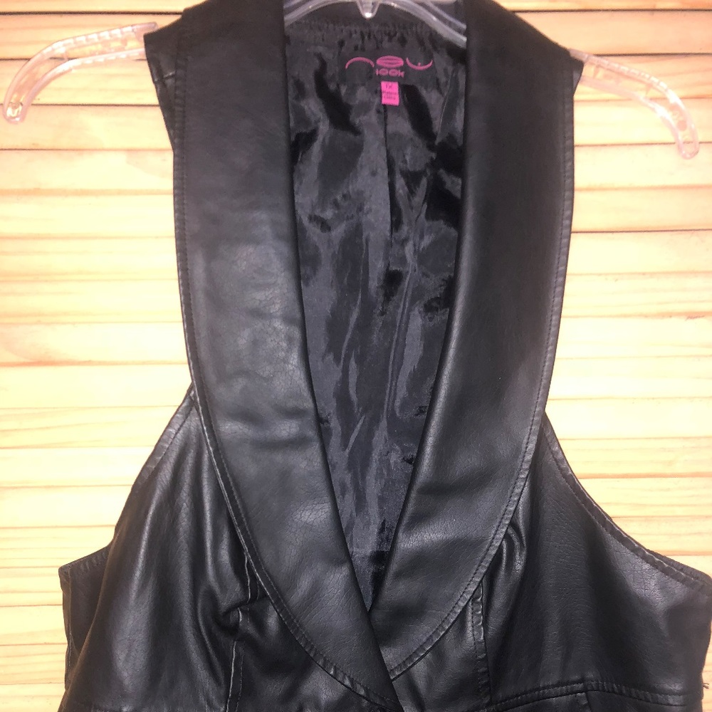 Leather Black Vest